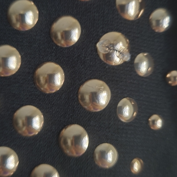 Express Black Dress with Gold Studs Size 8 - Picture 2 of 9